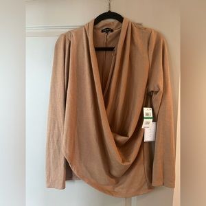 1 state tan blouse